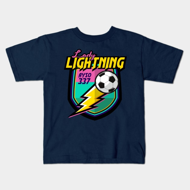 lady lightning Kids T-Shirt by yorkphotog